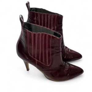 Brian Atwood Burgundy Heeled Boots